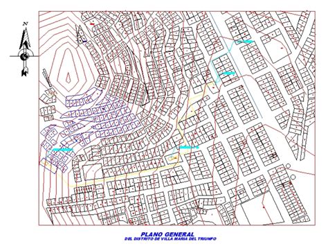 Villa maria del triunfo plano en AutoCAD | CAD (950.59 KB) | Bibliocad