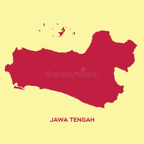 Jawa Tengah, Central Java Administrative And Political Vector Map, Indonesia Stock Vector ...