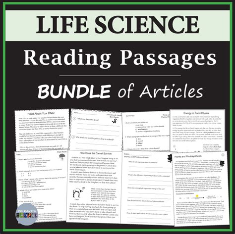 Life Science Reading Comprehension Passages and Questions Bundle | Made By Teachers