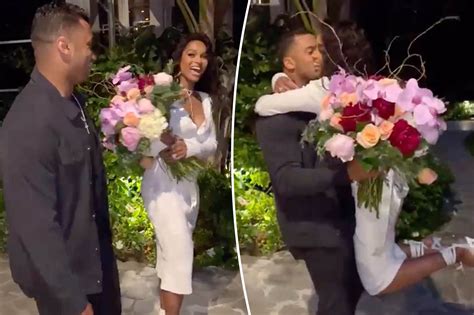 Russell Wilson surprises Ciara, laughs off 'square' accusations