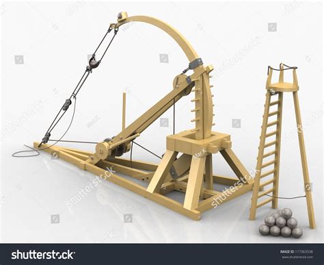 Catapult Leonardo Da Vinci Codex Atlanticus0148r Stock Illustration ...