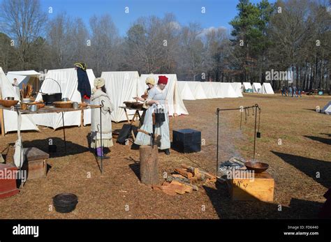 A reenactment of the Battle of Cowpens in Cowpens, South Carolina. The ...