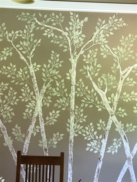 Aspen Tree Stencils Fill a Wall with such Beauty! | Walls Stencils, Plaster Stencils, Painting ...