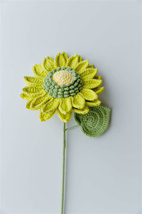 Green Sunflower Bouquet Kit-with PDF pattern - Hookok