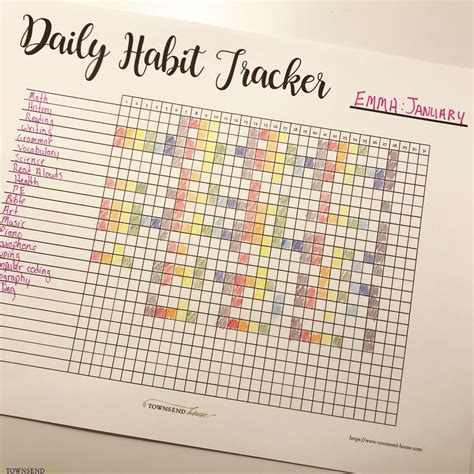 How to use a Daily Habit Tracker in your Homeschool - Townsend House