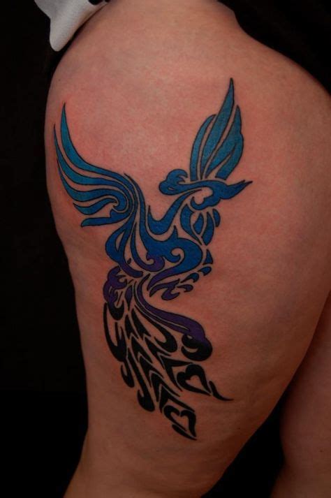 Blue Phoenix Tattoo Ornate Blue Phoenix Tattoo - Bayside Tattoo ...