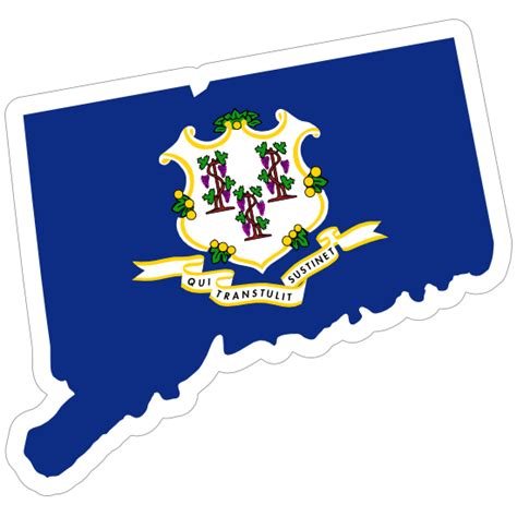 Connecticut Flag State Sticker