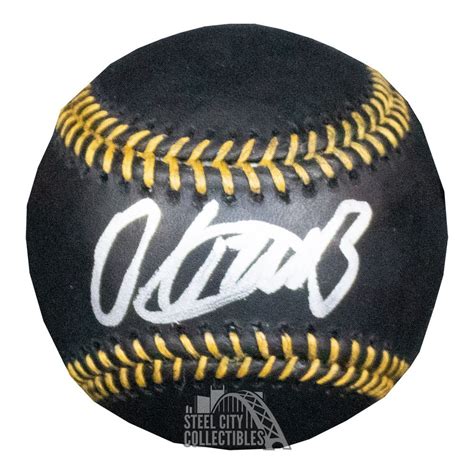 Oneil Cruz Autographed Official MLB Black Baseball - BAS (Silver Ink ...