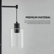 165cm 3 Light Industrial Floor Lamp, Hanging Glass Shades, 3 Bulbs, Black | Walmart Canada