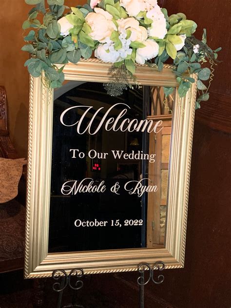 Welcome to Our Wedding Sign. Mirror Welcome to Our Wedding - Etsy