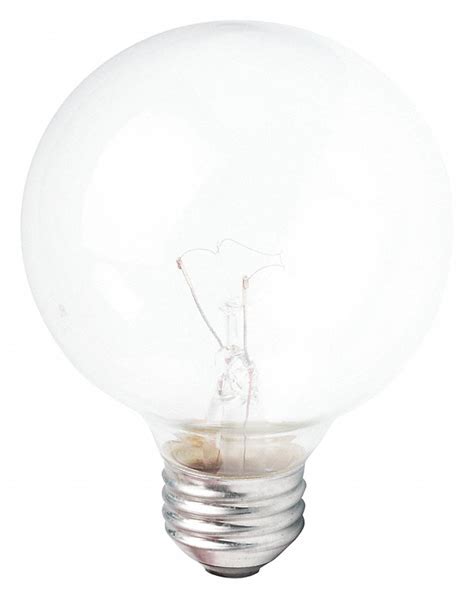 PHILIPS Incandescent Bulb, G25, Medium Screw (E26), Lumens 410 lm, Watts 40W - 492Z89|40G25/CL ...