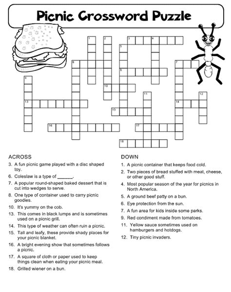 Free Printable Crossword Puzzle for Kids