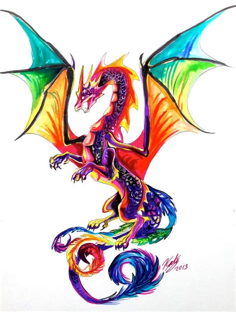 Rainbow Dragon Tattoo by Lucky978 on DeviantArt