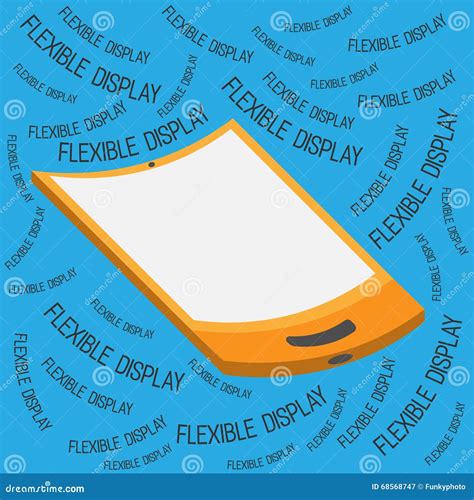 Flexible Display Smartphone Flat Style Stock Vector - Illustration of ...