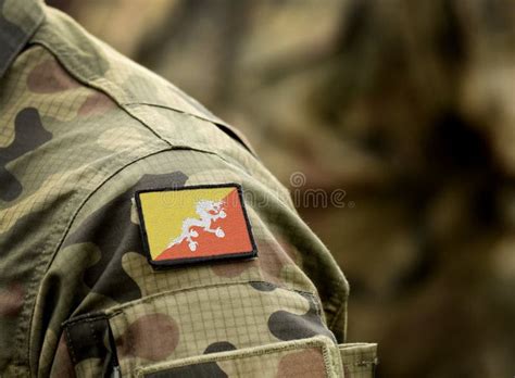 Flag Of Bhutan On Military Uniform. Army, Armed Forces, Soldiers ...