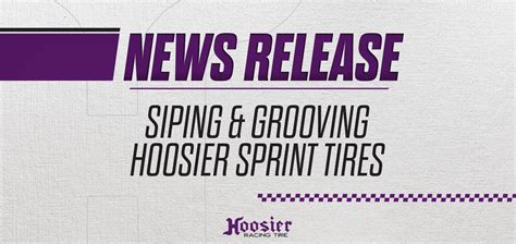 Hoosier Tire | News | Siping and Grooving Hoosier Sprint Tires