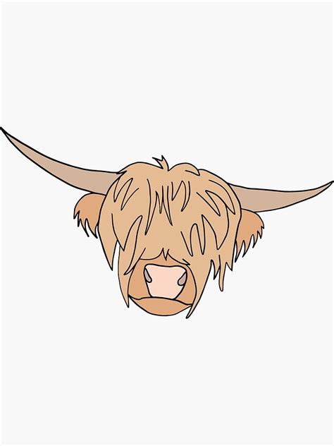 "Scottish Highland Cow" Sticker for Sale by carinasav | Redbubble