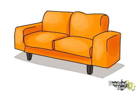 How to Draw a Sofa - DrawingNow