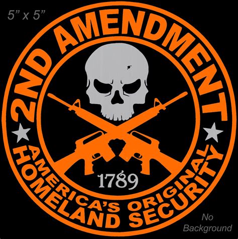 2nd Amendment Decals | Vinyl sticker, Orange grey, Ebay