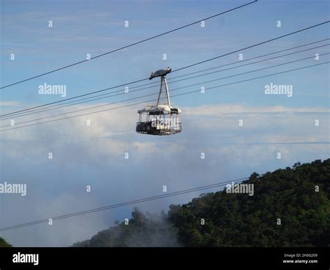 Old flagged cable car that traveled from the top of Cerro El Avila Stock Photo - Alamy