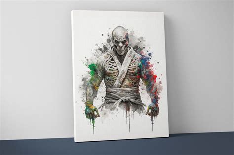 Jiu Jitsu Skeleton Fighter Mounted Canvas BJJ Wall Art - Etsy