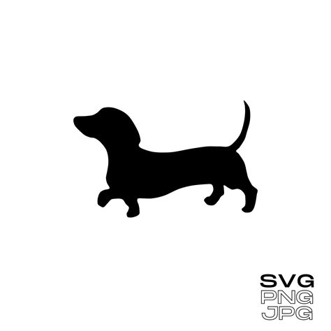 Dachshund SVG Dachshund Clipart Black Dachshund PNG Jpg - Etsy