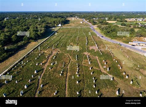 France,Morbihan,Carnac,France,Morbihan,Carnac,megalithic site of Menec (aerial view Stock Photo ...