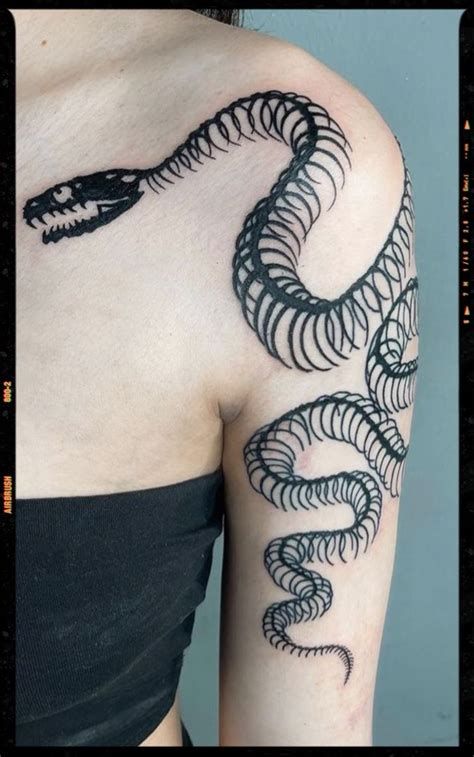 Snake skeleton tattoo – Artofit