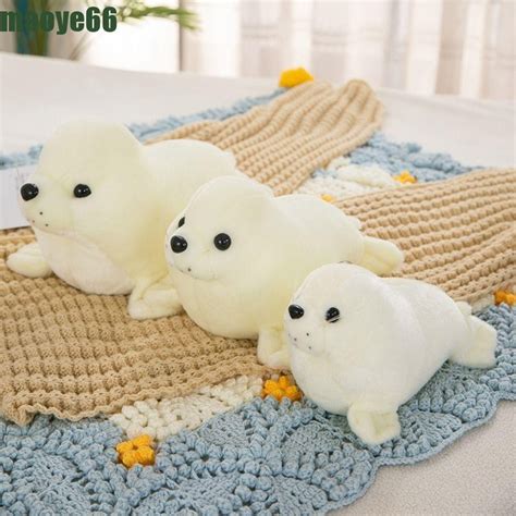 MAOYE Seal Plush Doll, Animal Pillow Fluffy Seal Plush Stuffed Toy ...