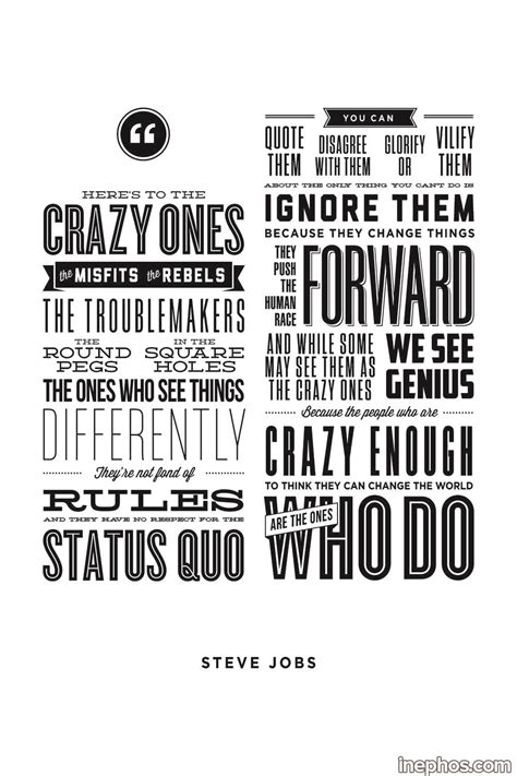 Steve Jobs- Heres to the crazy ones Inspirational Poster (12 x 18 inch) | Inspirational posters ...