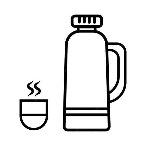 Premium Vector | Thermos icon logo vector design template