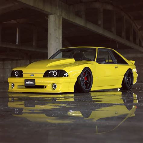 Virtual Fox Body Mustang Hatchback Lemon Has Bulging Hood and Subtle Widebody - autoevolution