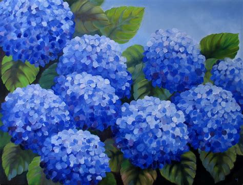 Nel's Everyday Painting: Large Hydrangea Painting - SOLD