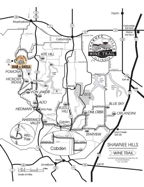 Shawnee Hills Wine Trail Map