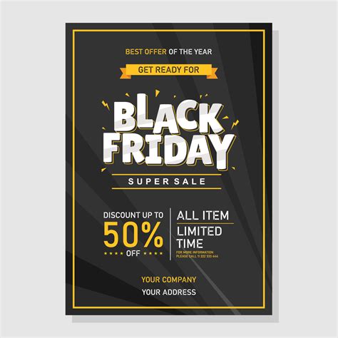 Black Friday Sale and Discount Poster 3536356 Vector Art at Vecteezy