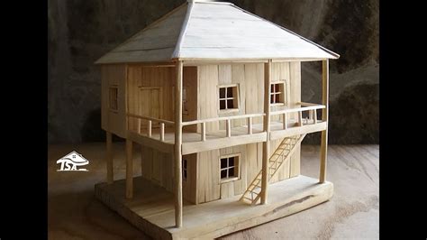 How to make a wooden model house - YouTube