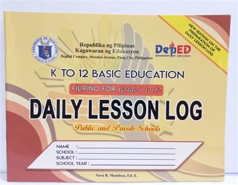 Daily Lesson Log New Edition Filipino for Grade 1 to 12 | Lazada PH