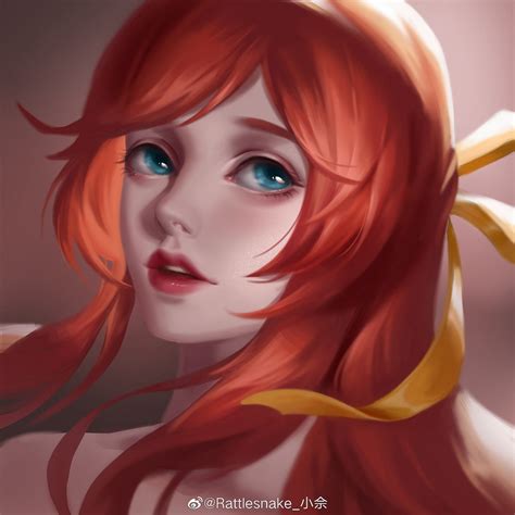 Battle Academia Lux (skin) with foxy hair: fan portrait [Artist: Rattlesnake] - League of ...