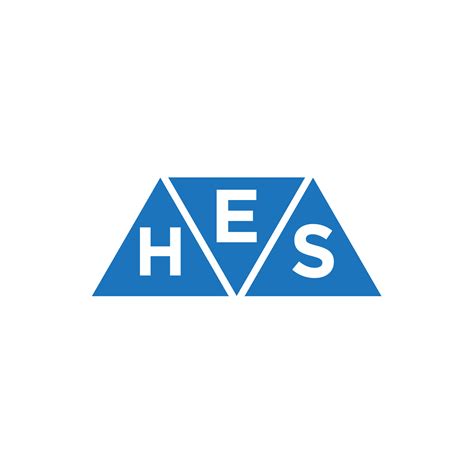 EHS triangle shape logo design on white background. EHS creative ...