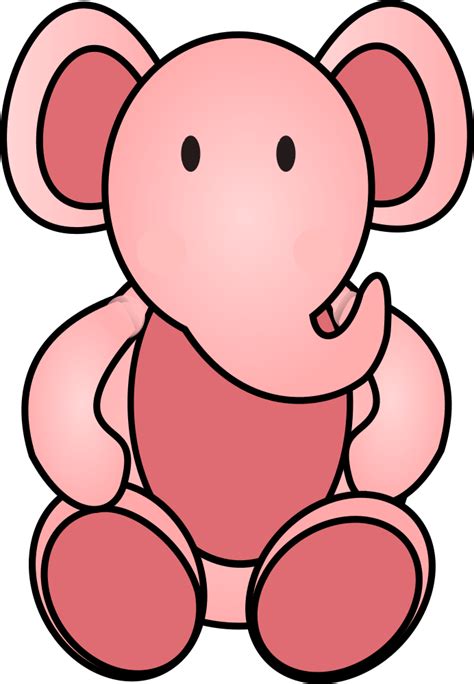OnlineLabels Clip Art - Pink elephant