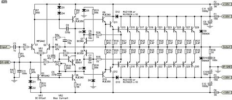 1000 Watt Audio Amplifier Circuit Diagrams