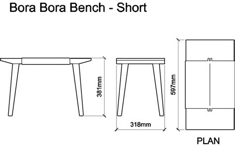 Bora Bora Bench - Short DWG Drawing | Thousands of free AutoCAD drawings