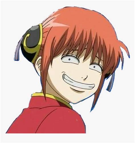 Anime Stupid Happy Face , Png Download - Kagura Gintama Funny Face, Transparent Png - kindpng