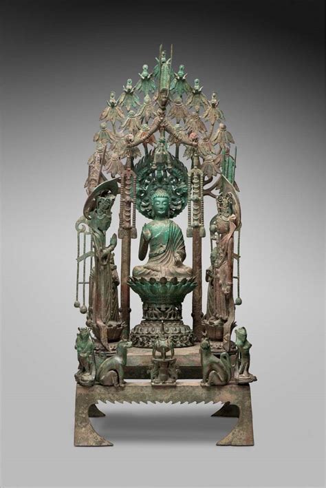 Altarpiece with Amitabha and Attendants | Buddhist art, Asian art ...