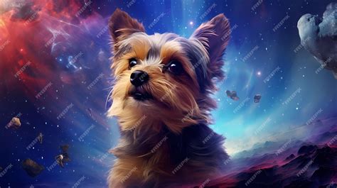 Premium AI Image | Dog with a Space Galaxy Background Wallpaper