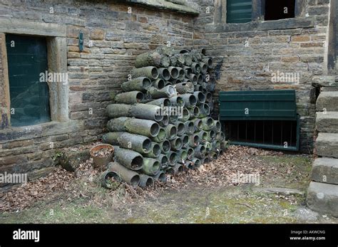 Crucible pots used in 18th century steel making. A superior steel for making knives, scythes and ...