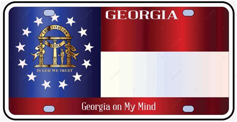 Georgia License Plate Flag Plate Illustration License Vector, Plate, Illustration, License PNG ...