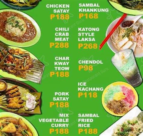 Menu at Chop Chop Food Centre restaurant, Cebu City, 8WF5+QP2