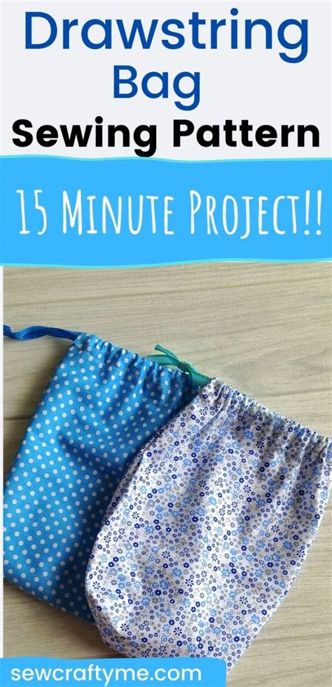 How to Make a Drawstring Bag ( Easy Sewing Project) - Sew Crafty Me