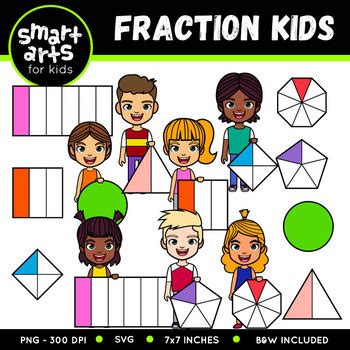 Fraction Kids Clip Art by Smart Arts For Kids | Teachers Pay Teachers